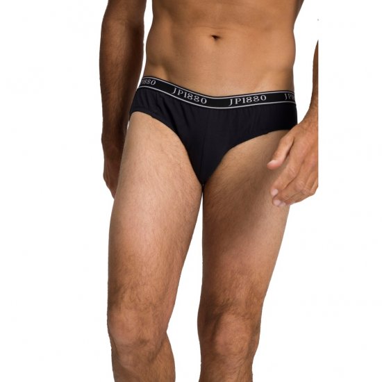 JP1880 Briefs Stretch Cotton 2-Pack Black - Lenjerie intimă & costum baie - Lenjerie Intimă Bărbați Mărimi Mari