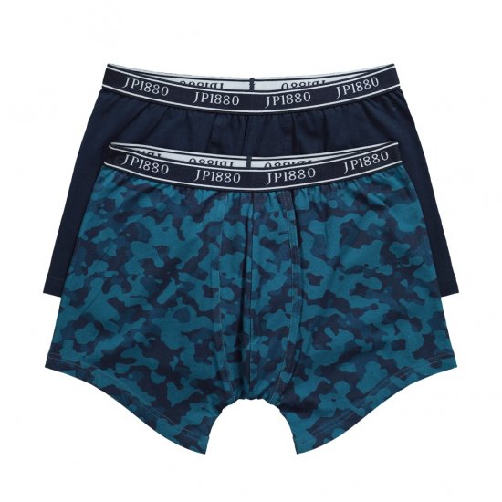 JP1880 Boxershorts Flexnamic OEKO-TEX Mid 2-Pack Blue - Lenjerie intimă & costum baie - Lenjerie Intimă Bărbați Mărimi Mari