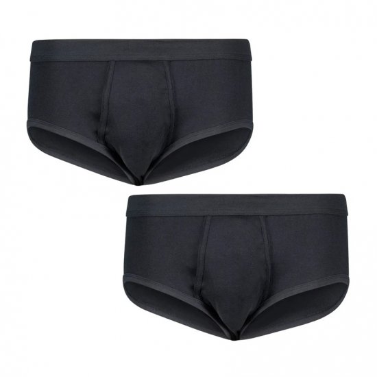 Adamo Royal Ribbed Briefs 2-Pack Black - Lenjerie intimă & costum baie - Lenjerie Intimă Bărbați Mărimi Mari