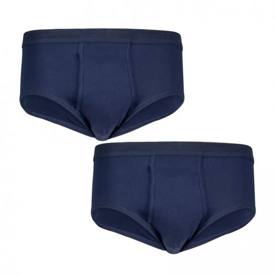 Adamo Royal Ribbed Briefs 2-Pack Navy - Lenjerie intimă & costum baie - Lenjerie Intimă Bărbați Mărimi Mari