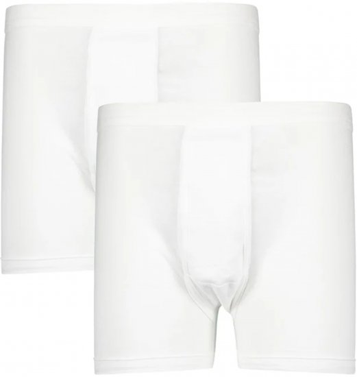 Adamo Royal Fine Ribbed Boxershorts 2-Pack White - Lenjerie intimă & costum baie - Lenjerie Intimă Bărbați Mărimi Mari