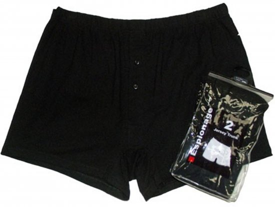 Espionage U001 2-Pack Boxershorts Black/White - Boxeri - Boxeri Bărbați Mărimi Mari