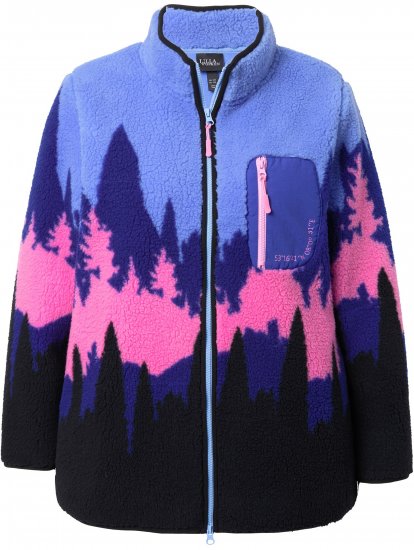 Ulla Popken Alpine Landscape Fleece Jacket Cloud Blue - Pulovere & hanorace - 