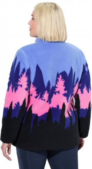 Ulla Popken Alpine Landscape Fleece Jacket Cloud Blue - Pulovere & hanorace - 