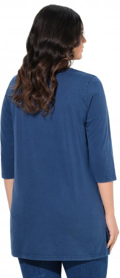 Ulla Popken Dandelion Short Sleeve Graphic Tee Ink Blue - Tricouri imprimate pentru femei - 