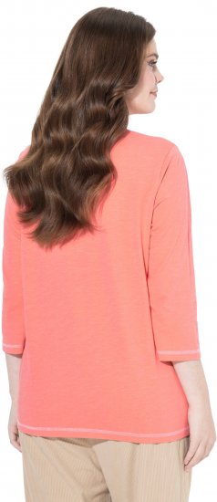 Ulla Popken Make It Amazing 3/4 Sleeve Graphic Tee Coral - Tricouri imprimate pentru femei - 