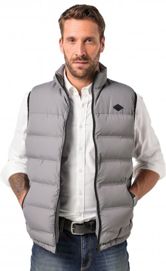 JP1880 Quilted Vest Outdoor Stand-up Collar Grey - Geci - Geci Bărbați Mărimi Mari