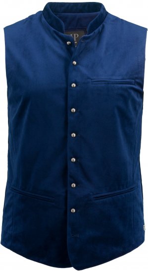 JP1880 Velvet Vest Traditional Blue - Ținute de sărbătoare - Ținute de sărbătoare – Pentru a sărbători cu stil și confort