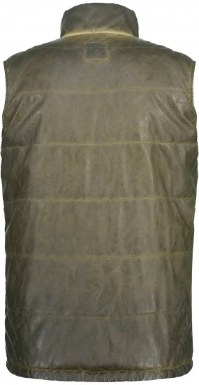 JP1880 Quilted Gilet Vintage Leather Green - Geci - Geci Bărbați Mărimi Mari