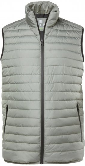 JAY-PI Lightly Quilted Vest with Stomach Fit Grey - Geci - Geci Bărbați Mărimi Mari