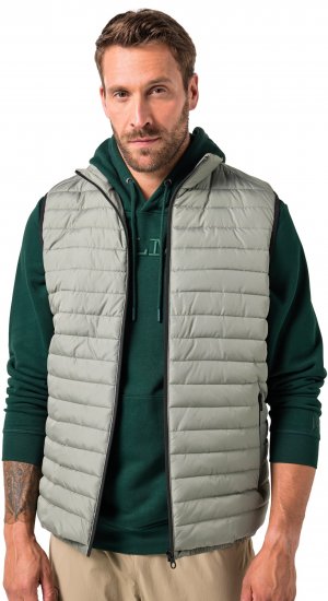 JAY-PI Lightly Quilted Vest with Stomach Fit Grey - Geci - Geci Bărbați Mărimi Mari