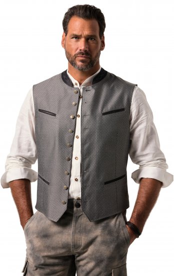 JP1880 Vest Traditional With Embroidery Silver - Ținute de sărbătoare - Ținute de sărbătoare – Pentru a sărbători cu stil și confort