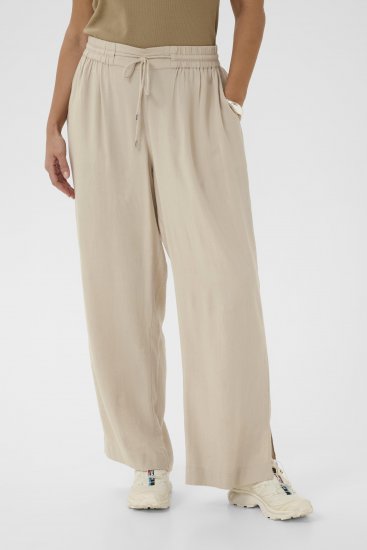 Kaffe Curve Mille Wide Pants Feather Grey - Pantaloni din material textil - 