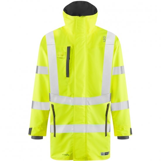 Leo Eastleigh Ecoviz 10K Performance Breathable Anorak Hi-Vis Yellow - Haine de lucru - Haine de lucru Bărbați Mărimi Mari