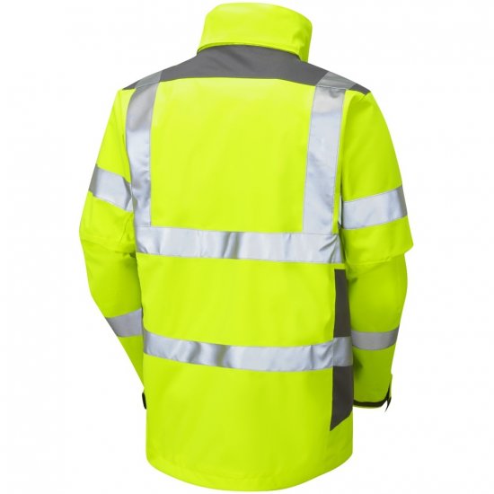 Leo Exmoor Ecoviz 10K Performance+ Breathable Jacket Hi-Vis Yellow - Haine de lucru - Haine de lucru Bărbați Mărimi Mari