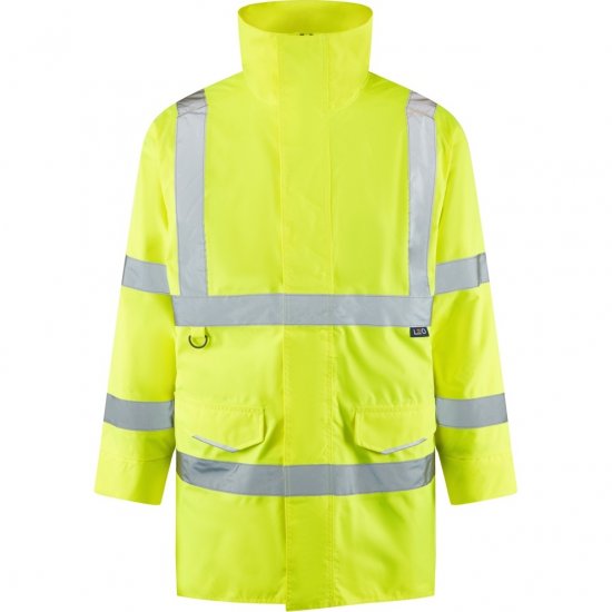 Leo Tawstock EcoViz 4K Baffle Lined Anorak Hi-Vis Yellow - Haine de lucru - Haine de lucru Bărbați Mărimi Mari