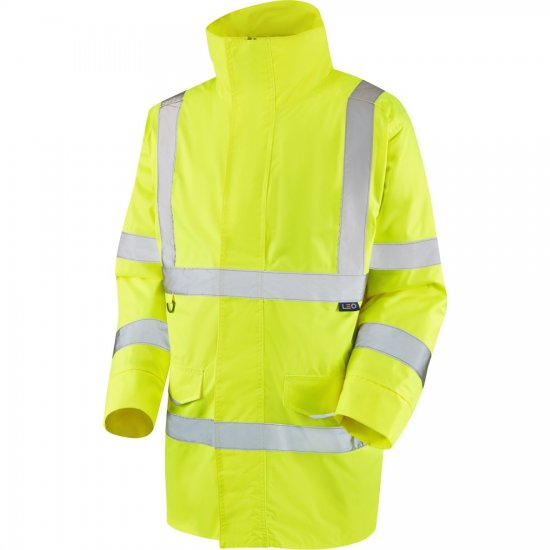 Leo Tawstock EcoViz 4K Baffle Lined Anorak Hi-Vis Yellow - Haine de lucru - Haine de lucru Bărbați Mărimi Mari