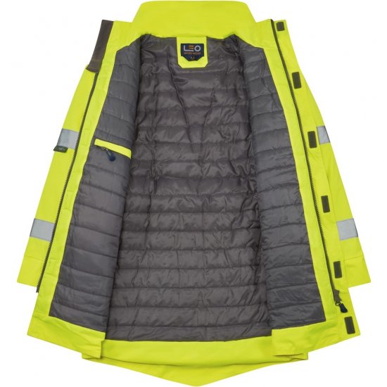 Leo Tawstock EcoViz 4K Baffle Lined Anorak Hi-Vis Yellow - Haine de lucru - Haine de lucru Bărbați Mărimi Mari