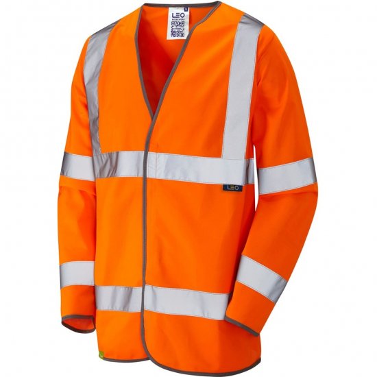 Leo Shirwell Ecoviz Sleeved Waistcoat Hi-Vis Orange - Haine de lucru - Haine de lucru Bărbați Mărimi Mari