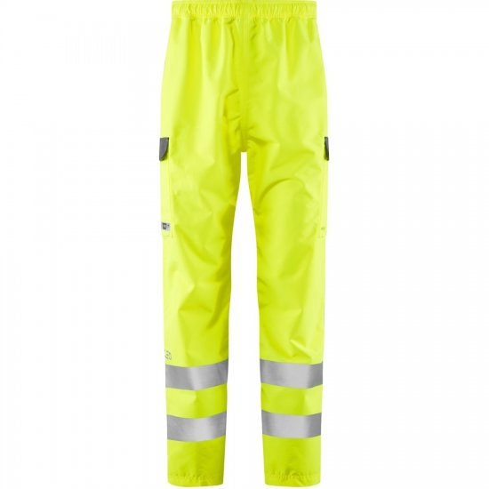 Leo Westleigh Ecoviz 10K Performance Breathable Overtrouser Hi-Vis Yellow - Haine de lucru - Haine de lucru Bărbați Mărimi Mari