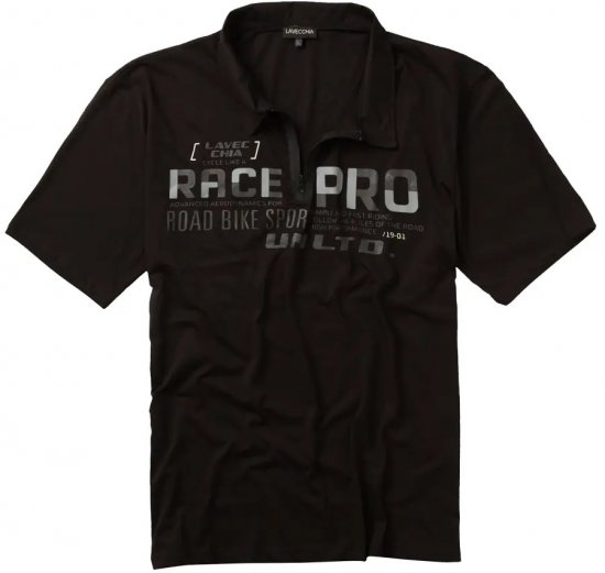 Lavecchia 2030 Polo Shirt Short Sleeve Black - Tricouri polo - Tricouri Polo Bărbați Mărimi Mari