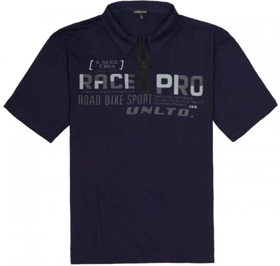 Lavecchia 2030 Polo Shirt Short Sleeve Navy - Tricouri polo - Tricouri Polo Bărbați Mărimi Mari