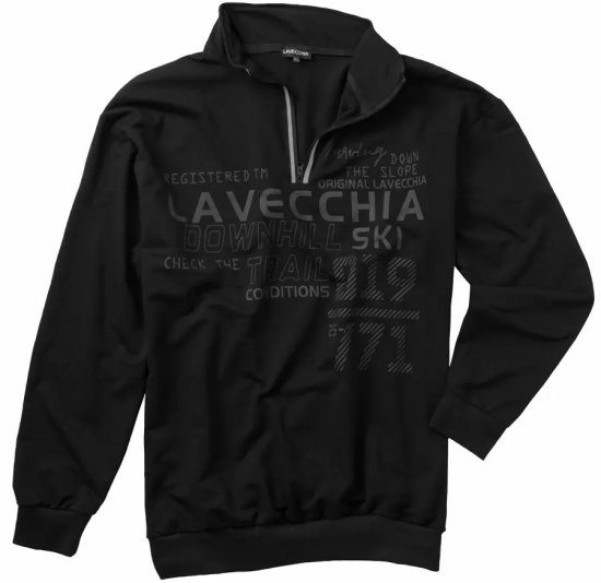 Lavecchia 2029 Sweatshirt Black - Pulovere & hanorace - Pulovere & Hanorace Bărbați Mărimi Mari