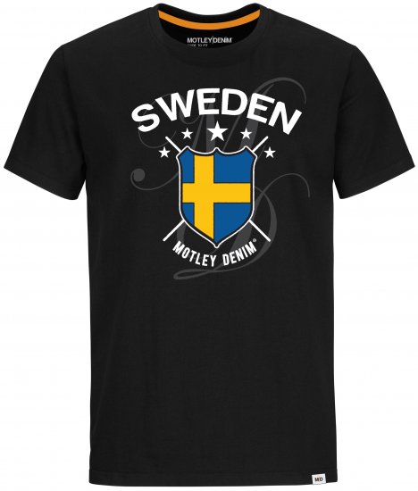 Motley Denim Sweden T-shirt Black - Tricouri - Tricouri Bărbați Mărimi Mari