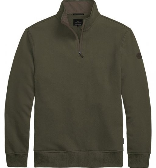 Double Outfitters MTOP-1163 Hanorac cu fermoar scurt Kaki - Pulovere & hanorace - Pulovere & Hanorace Bărbați Mărimi Mari