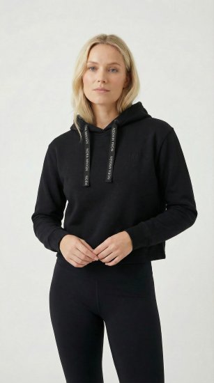 Nora Mikken KAMILLA Cropped Hoodie Black - ÎMBRĂCĂMINTE FEMEI XS-XXL - 
