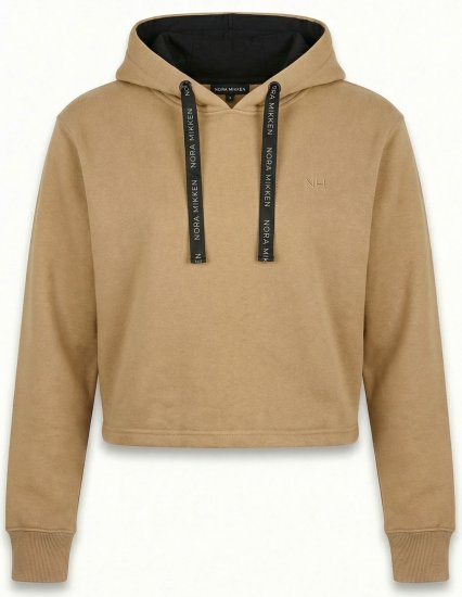 Nora Mikken KAMILLA Cropped Hoodie Camel - ÎMBRĂCĂMINTE FEMEI XS-XXL - 