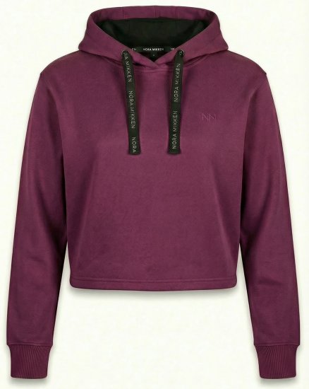 Nora Mikken KAMILLA Cropped Hoodie Mauve Wine - ÎMBRĂCĂMINTE FEMEI XS-XXL - 