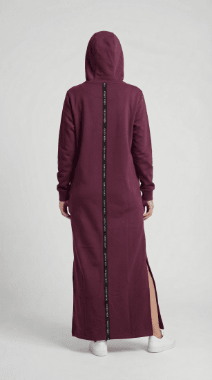 Nora Mikken MARI Maxi Hoodie Dress Mauve Wine - ÎMBRĂCĂMINTE FEMEI XS-XXL - 