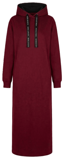 Nora Mikken MARTINA Maxi Hoodie Dress Burgundy - ÎMBRĂCĂMINTE FEMEI XS-XXL - 