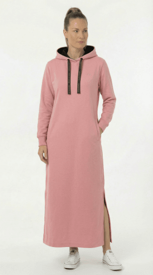 Nora Mikken MARTINA Maxi Hoodie Dress Peach Whip - ÎMBRĂCĂMINTE FEMEI XS-XXL - 