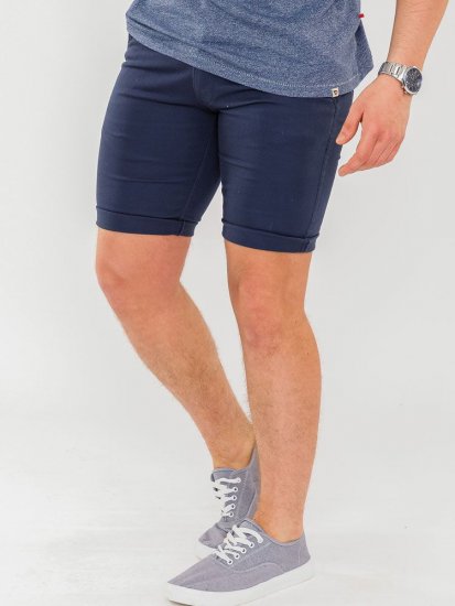 D555 Opala-1 Stretch Chino Shorts Navy - Pantaloni scurți - Pantaloni Scurți Mărimi mari Bărbați 