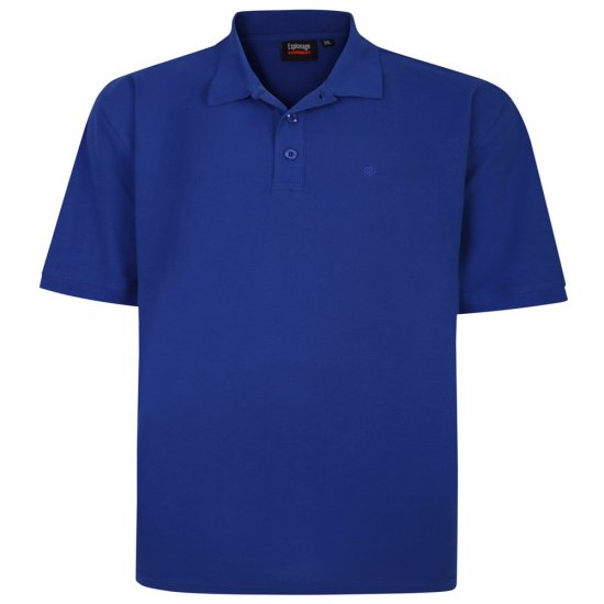 Espionage P074C Tricou Polo cu Mânecă Scurtă Albastru Regal - Tricouri polo - Tricouri Polo Bărbați Mărimi Mari