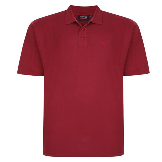 Espionage P074C Tricou Polo cu Mânecă Scurtă Bordo - Tricouri polo - Tricouri Polo Bărbați Mărimi Mari