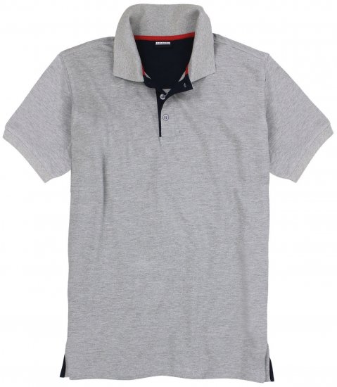 Adamo Pablo Comfort fit Polo Shirt Grey - Tricouri polo - Tricouri Polo Bărbați Mărimi Mari