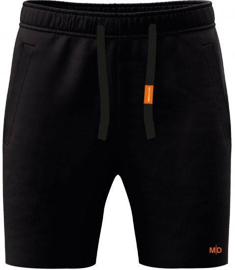 Motley Denim Paris Sweatshorts Black - Pantaloni trening - Pantaloni Trening Bărbați Mărimi Mari
