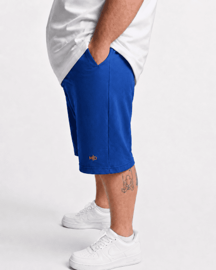 Motley Denim Paris Sweatshorts Royal Blue - Pantaloni trening - Pantaloni Trening Bărbați Mărimi Mari