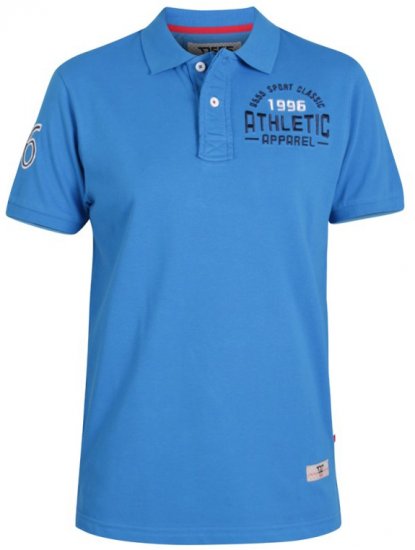 D555 Parker Polo Blue - Tricouri polo - Tricouri Polo Bărbați Mărimi Mari