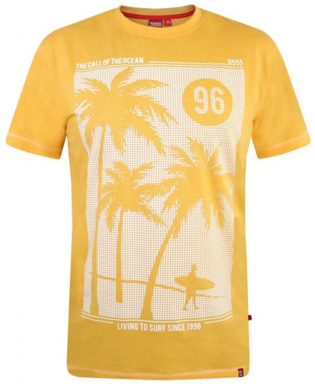 D555 Kansas T-shirt Yellow - Tricouri - Tricouri Bărbați Mărimi Mari