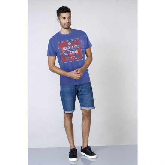 D555 Arizona T-shirt Blue - Tricouri - Tricouri Bărbați Mărimi Mari