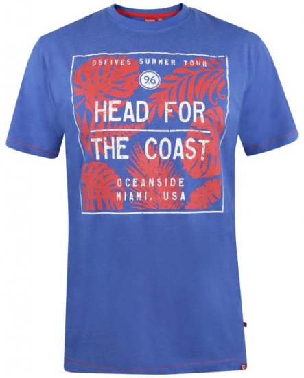 D555 Arizona T-shirt Blue - Tricouri - Tricouri Bărbați Mărimi Mari