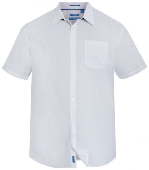 D555 Delmar Easy Iron-Shirt White - Cămăși - Cămăși Bărbați Mărimi Mari