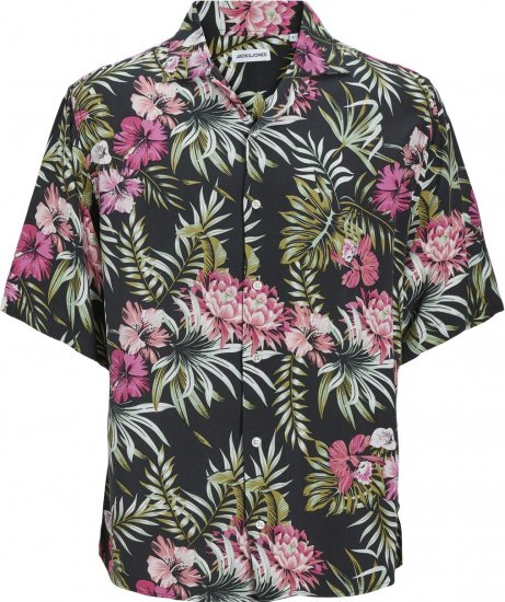 Jack & Jones JJEJEFF RESORT SHIRT Pink Nectar - Cămăși - Cămăși Bărbați Mărimi Mari