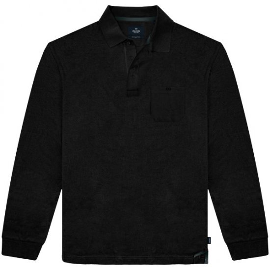 Double Outfitters PS-3100 Polo Shirt Chest Pocket Black - Tricouri polo - Tricouri Polo Bărbați Mărimi Mari