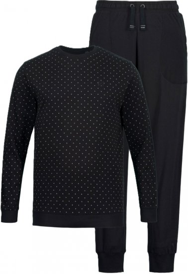 JP1880 Two-piece Pajama Belly Fit Long Sleeve Long Pants Black TALL - ÎMBRĂCĂMINTE BĂRBAȚI MT-6XLT - Tall dimensiuni bărbați