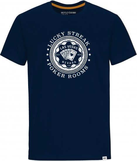 Motley Denim QUEENS T-shirt Navy - Tricouri - Tricouri Bărbați Mărimi Mari